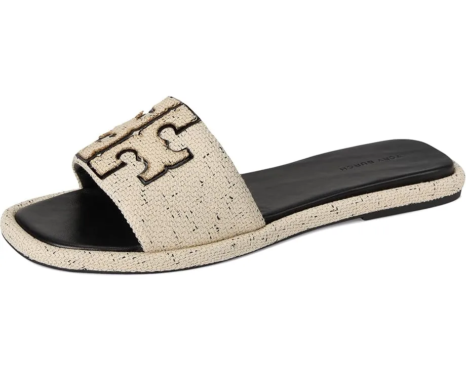 Сланцы Tory Burch Slide с логотипом Double T и открытым мысом