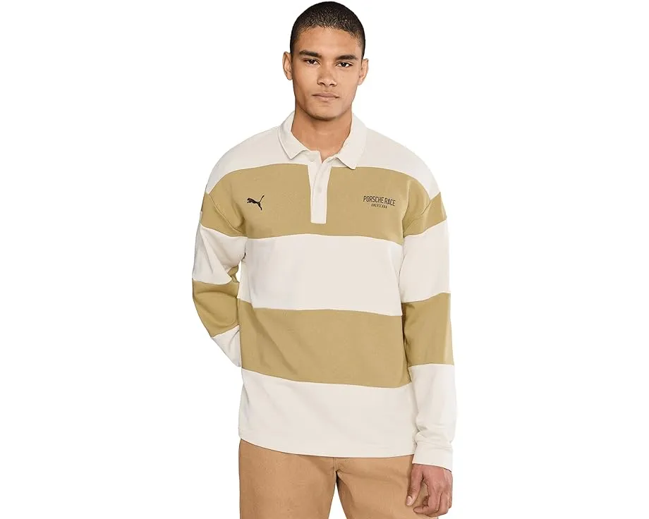 PUMA Porsche Legacy Lifestyle Crew Striped Knit Top футболка поло из френч терри с полосками