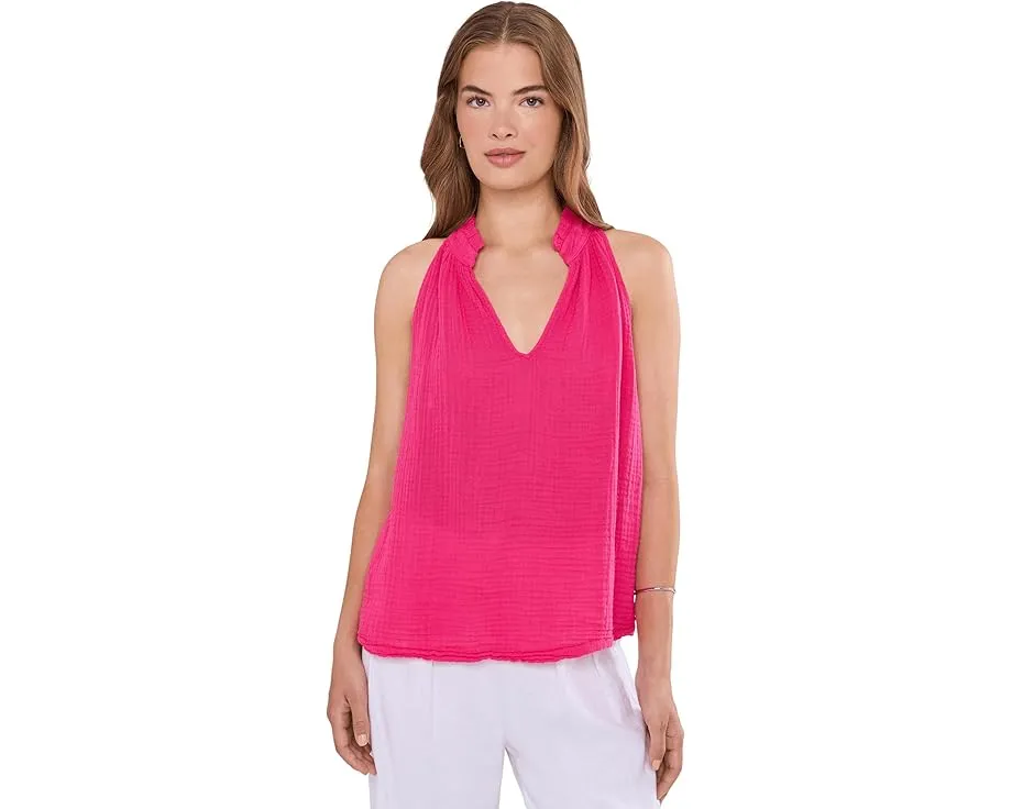 Топ Viola Split Neck Tank от Michael Stars с V-образным вырезом