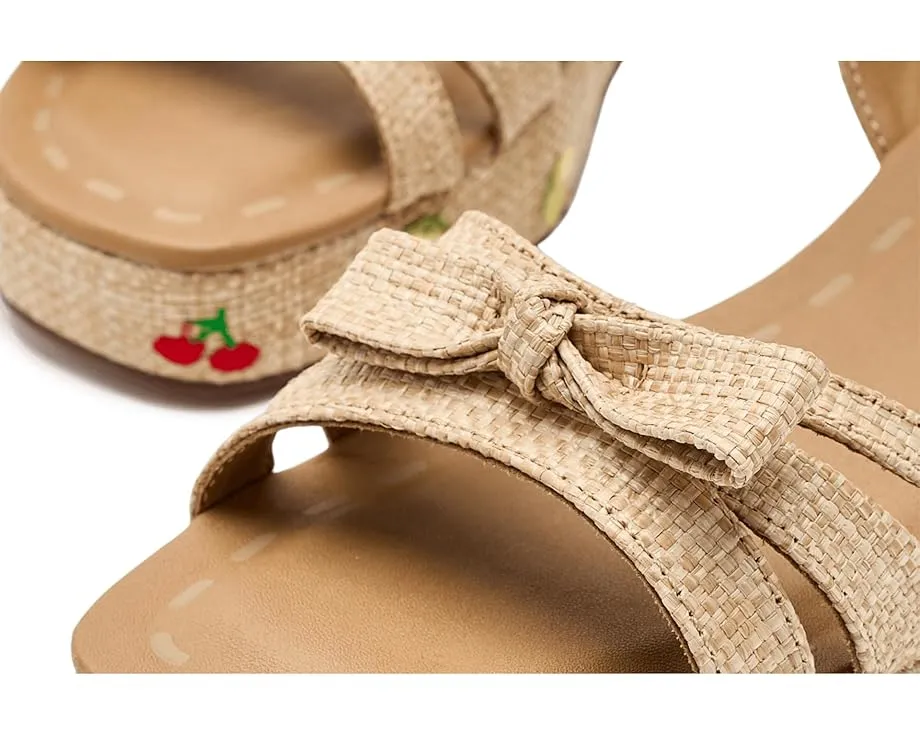 Детские сандалии Steve Madden Magenta на платформе с плетеными бретелями и вышивкой