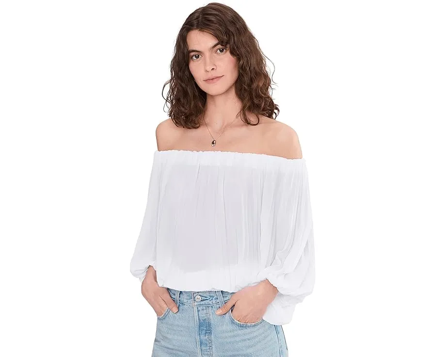 Блуза Vince Camuto с плечом офф-шолдер и плиссировкой