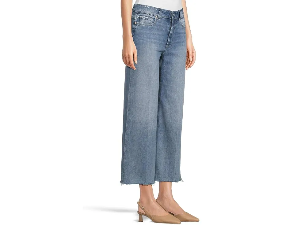 Джинсы Paige Anessa с необработанным краем и широкими штанинами