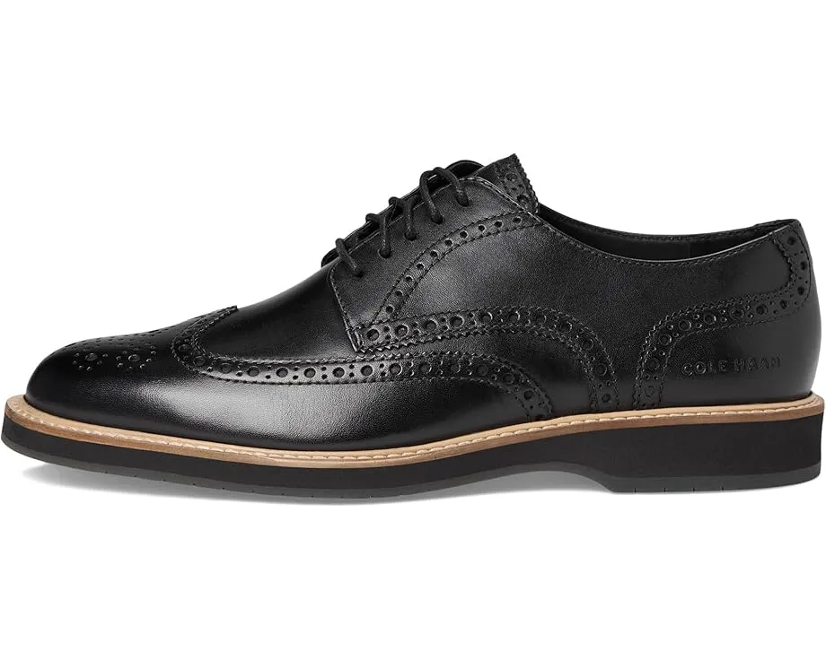 Туфли Cole Haan Morse Grand Wingtip Oxfords из кожи с декоративными перфорациями