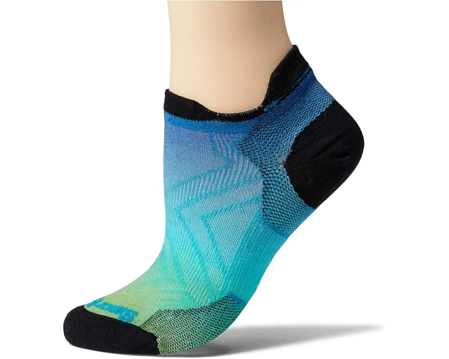 Носки Smartwool Run Zero Cushion Ombre Print Low Ankle с градиентным принтом и поддержкой ахилла