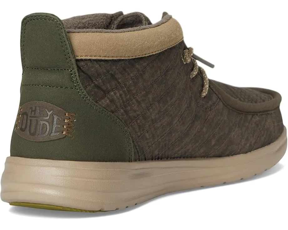 Ботинки Hey Dude Wally Mid Gripr с утепленной стеганой верхней частью и эластичными шнурками