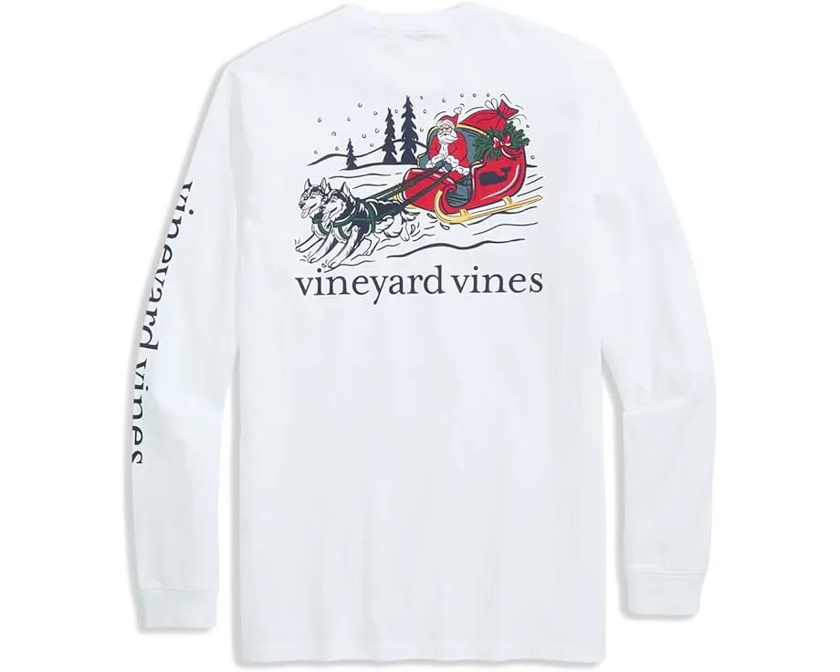 Длинная футболка Dog Flying Presents с праздничным принтом Vineyard Vines