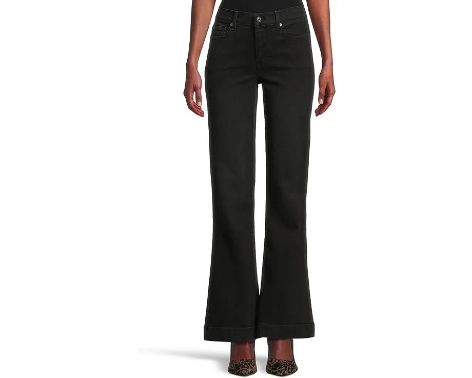 Джинсы 7 For All Mankind Dojo Tailorless с высокой талией и расклешенным силуэтом