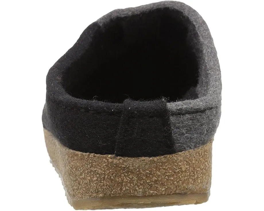 Клоги Haflinger Magic из войлока с подошвой на каблуке-рокере