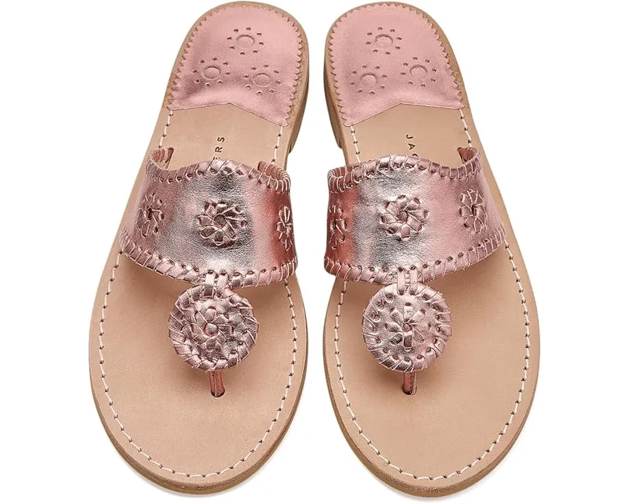 Плоские сандалии Jack Rogers с кожаным верхом и деревянным каблуком