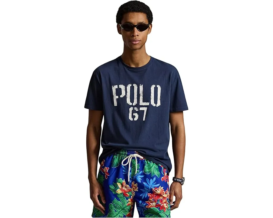 Хлопковая футболка Polo Ralph Lauren с принтом свободного кроя