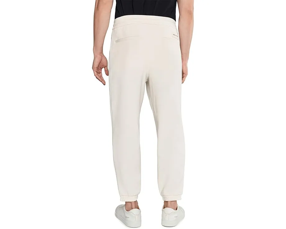 Брюки Armani Exchange из смесового хлопкового твила с эластичными манжетами и кулиской
