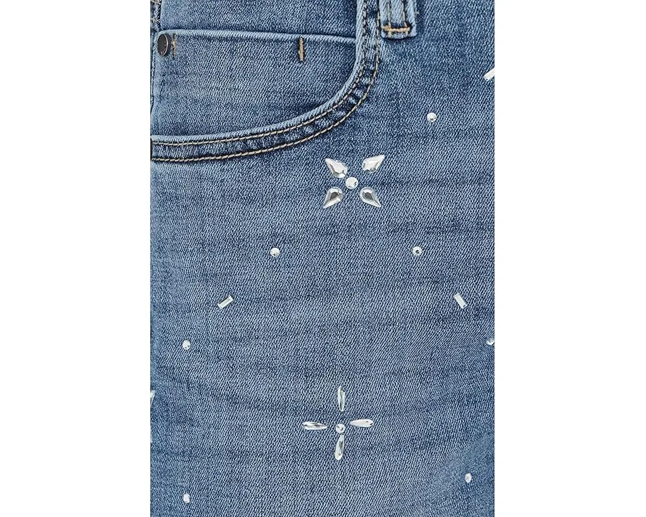 Широкие джинсы Liverpool Los Angeles Luxe Stride 76 см с кристаллами