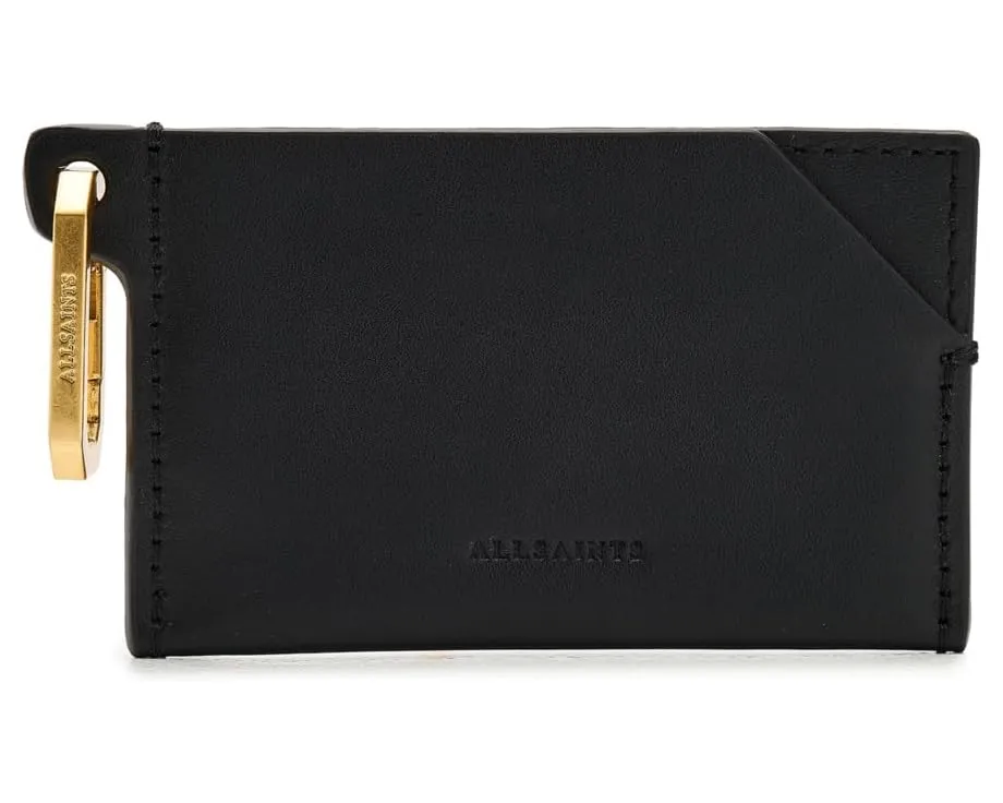 Кардхолдер AllSaints Hex с карабином из премиальной кожи