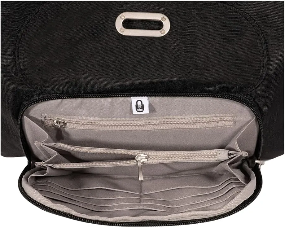 Сумка Baggallini Coastal Flip Lock Half Moon с ремнями кроссбоди и на плечо