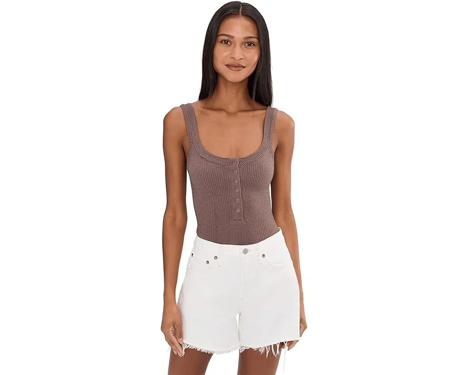 Топ Free People Clean Slate Henley без рукавов с планкой на пуговицах