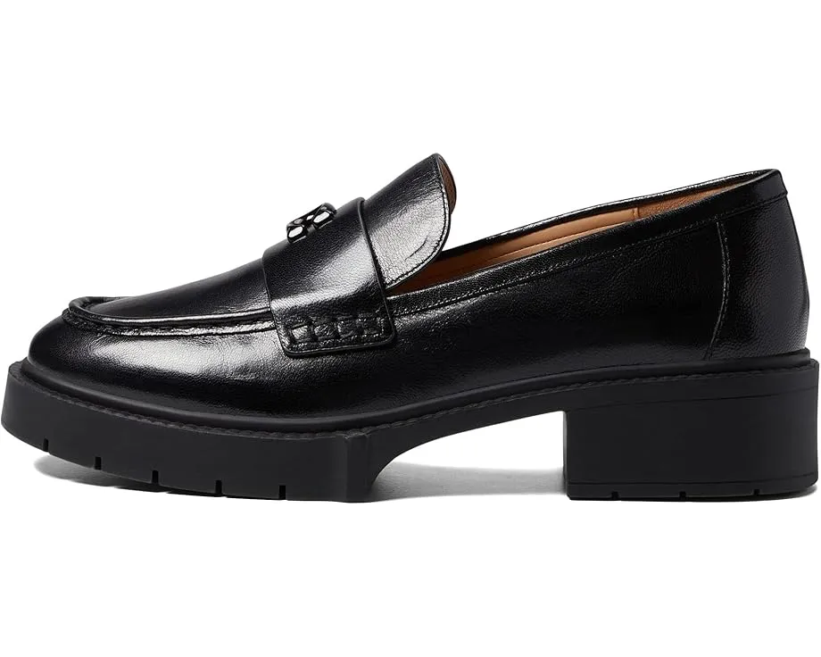 Кожаные лоферы COACH Leah на платформе с квадратным каблуком