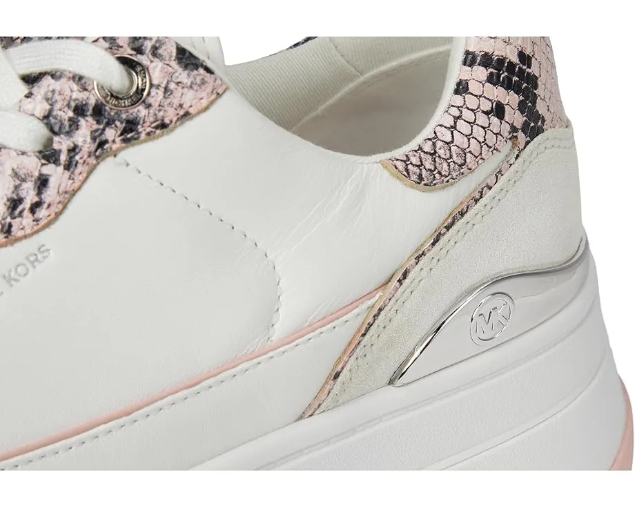 Кроссовки MICHAEL Michael Kors Hayes Lace Up на платформе с металлическим ПВХ верхом