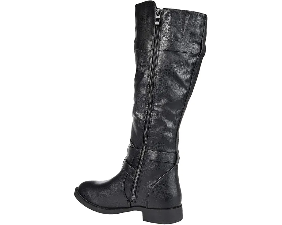 Мото-ботинки Journee Collection Bite с ремешками и пряжками ниже колена