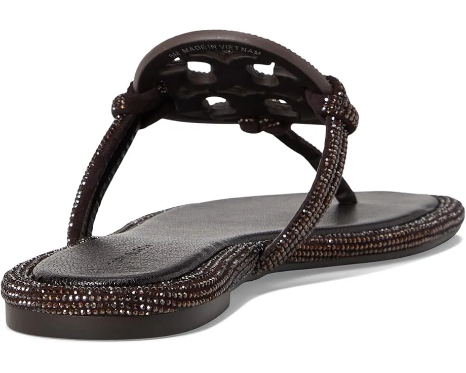 Сандалии Tory Burch Miller Knotted Pave с заклепками и стелькой из овечьей кожи