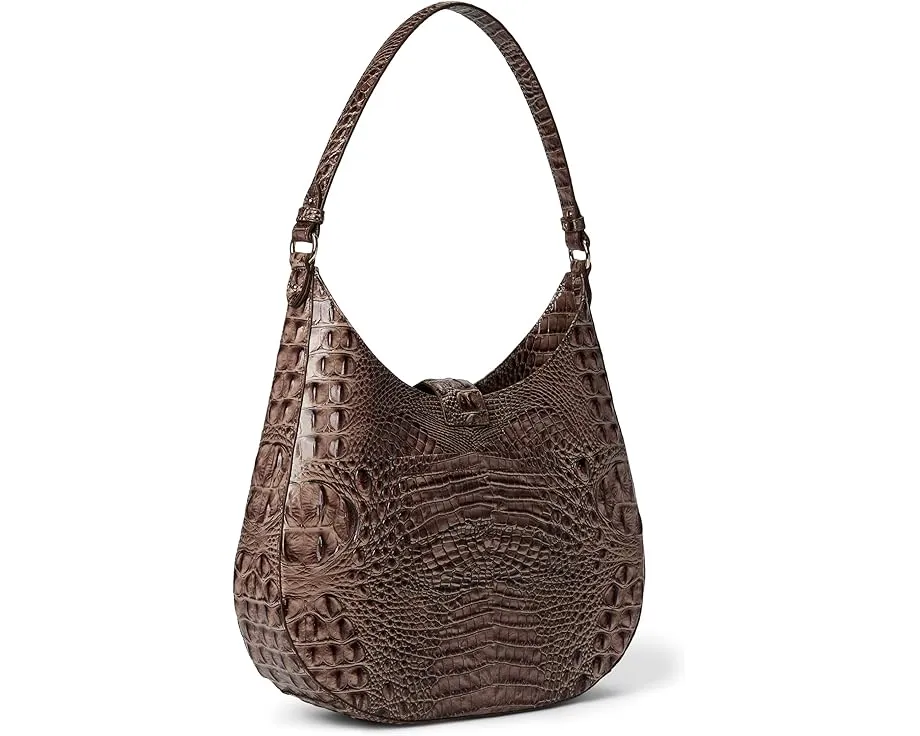 Сумка через плечо Fallon в стиле хобо с застежкой поворотным замком Brahmin