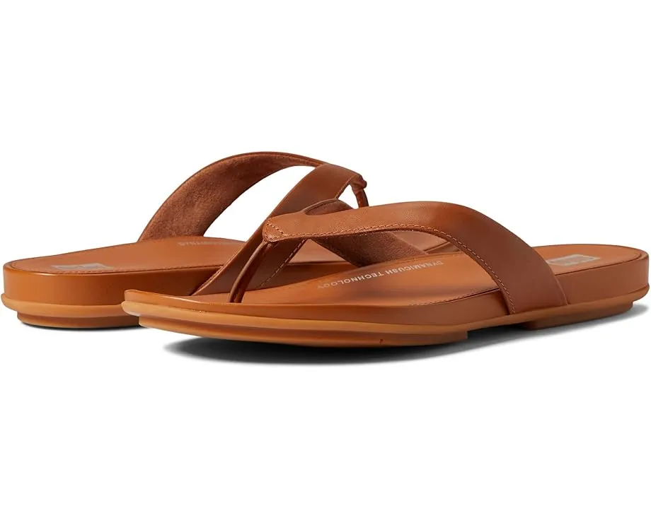 Вьетнамки FitFlop Gracie из кожи с анатомической стелькой