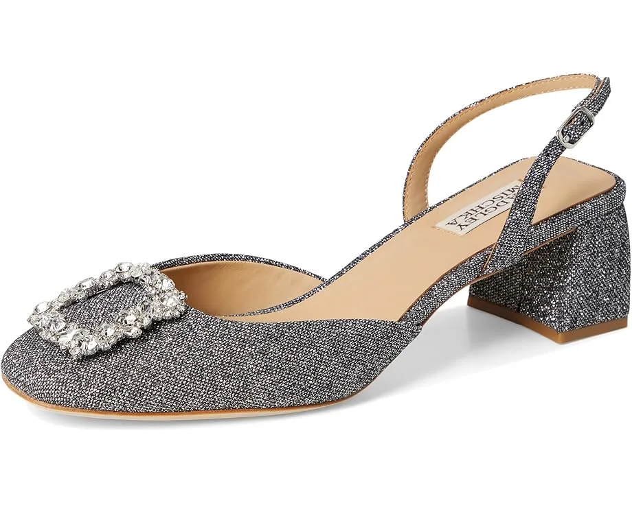 Босоножки Badgley Mischka Vivia на квадратном каблуке с ремешком на щиколотке и кристаллами