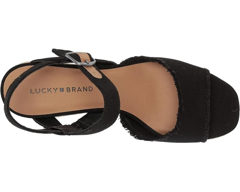 Эспадрильи Lucky Brand Mindra на танкетке из джута с открытым носком