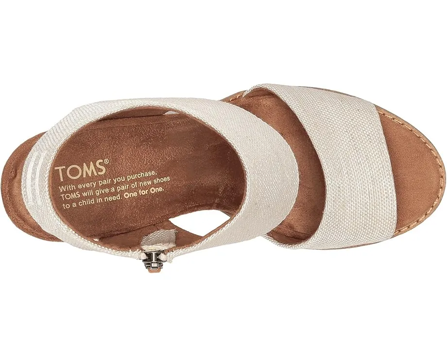 Босоножки TOMS Majorca с вырезами на мягкой кожаной подкладке и каблуком 3 дюйма (7.62 см)