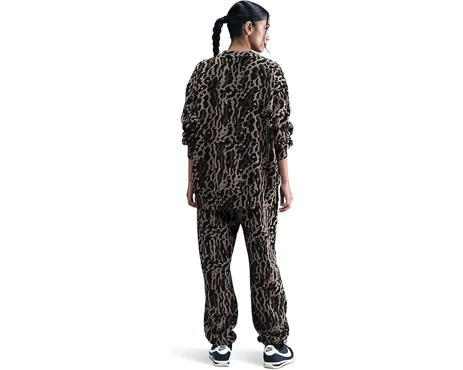 Штаны Nike Sportswear Phoenix Fleece с принтом и высокой посадкой