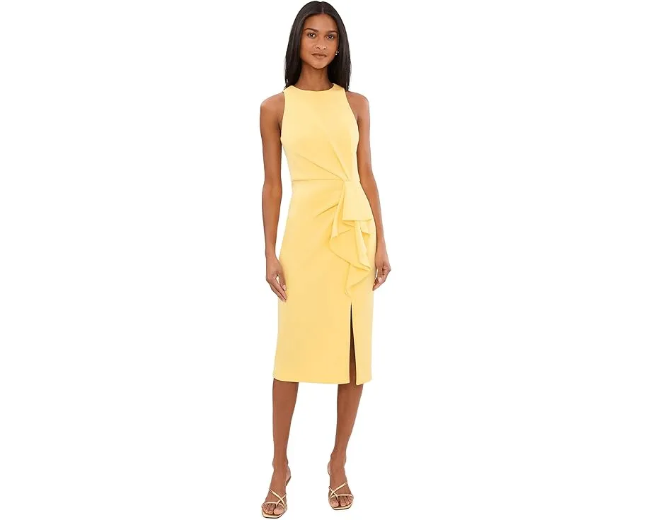 Платье миди Halter Ruffle Midi от Adrianna Papell с рюшами
