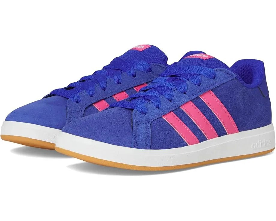 Кроссовки Adidas Grand Court 00S из замшевой кожи с пухлым язычком для детей