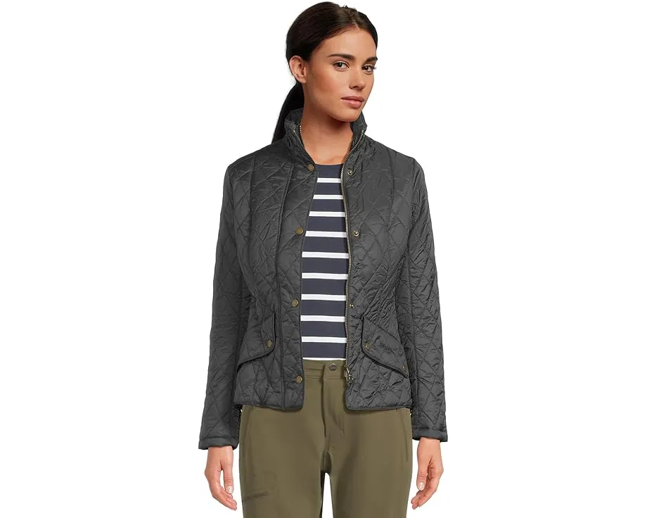 Barbour Flyweight Cavalry Quilt легкая стеганая куртка из нейлона с регулировкой пояса