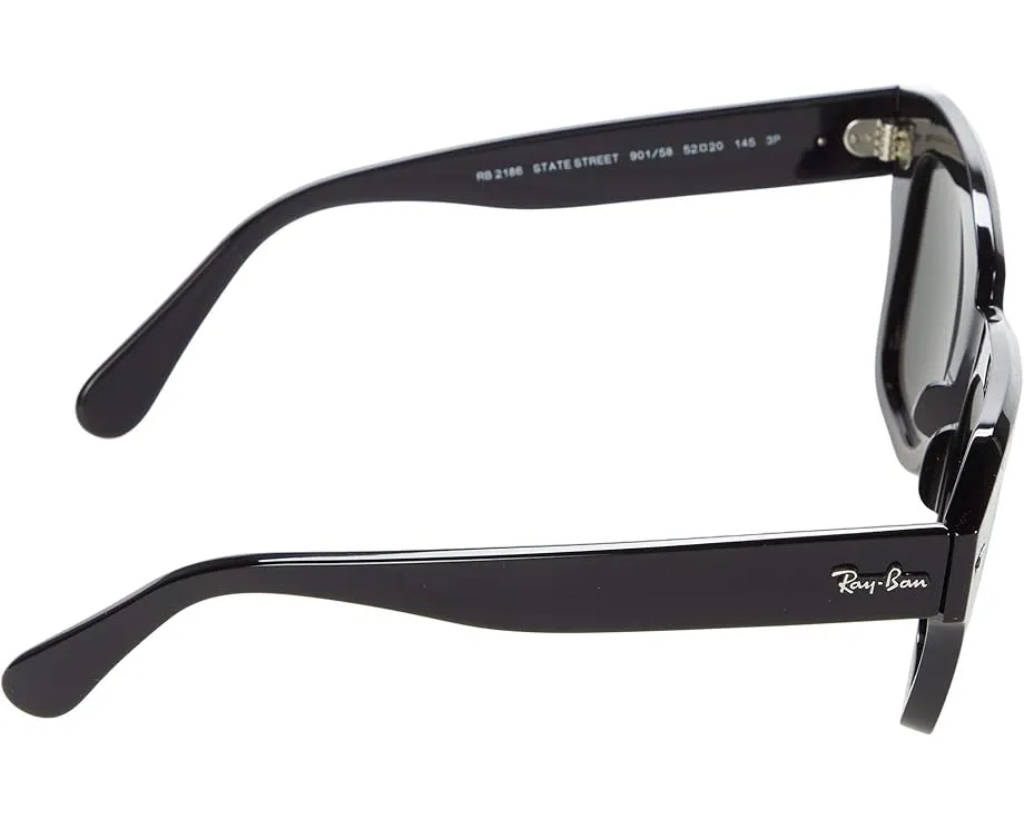 Солнцезащитные очки Ray-Ban 0RB2186 State Street с квадратной оправой из ацетата