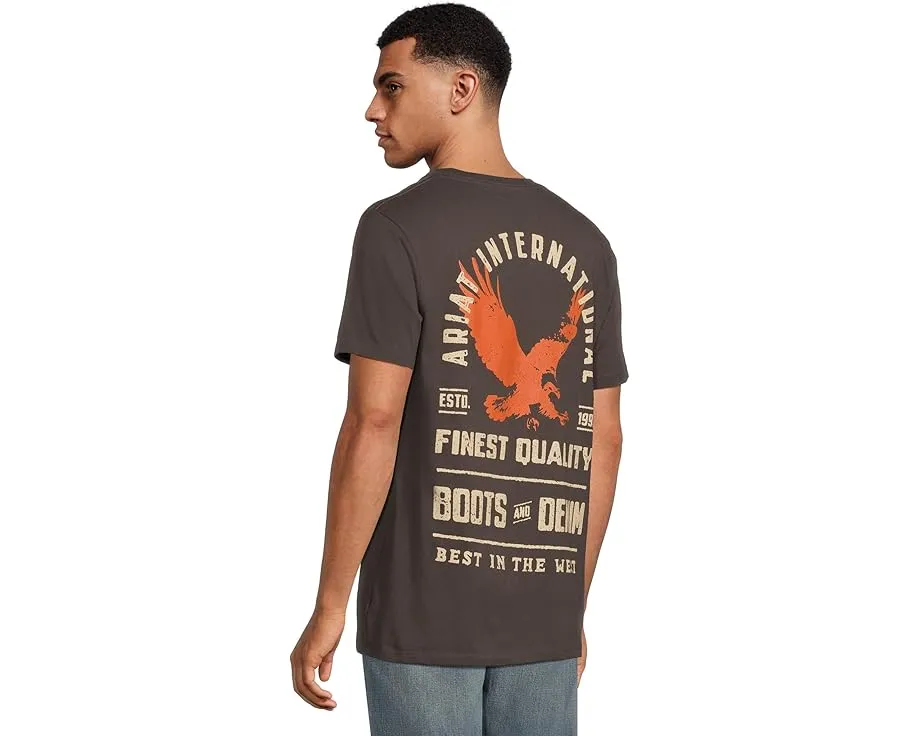 Футболка Ariat с принтом орла и накладным карманом