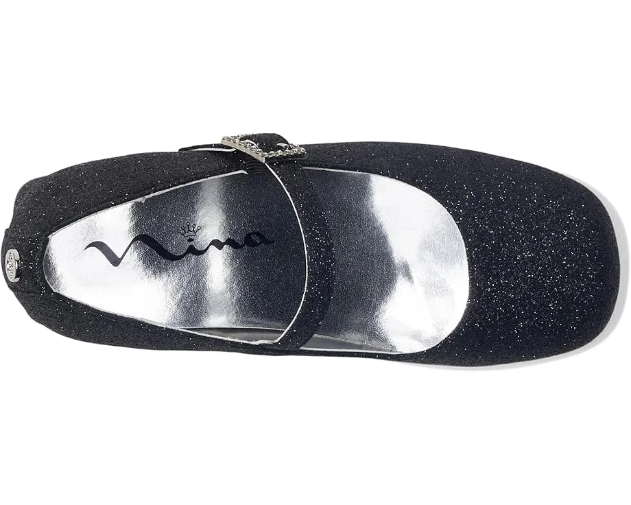 Детские босоножки Nina Kids Mila с квадратным носком и стразами