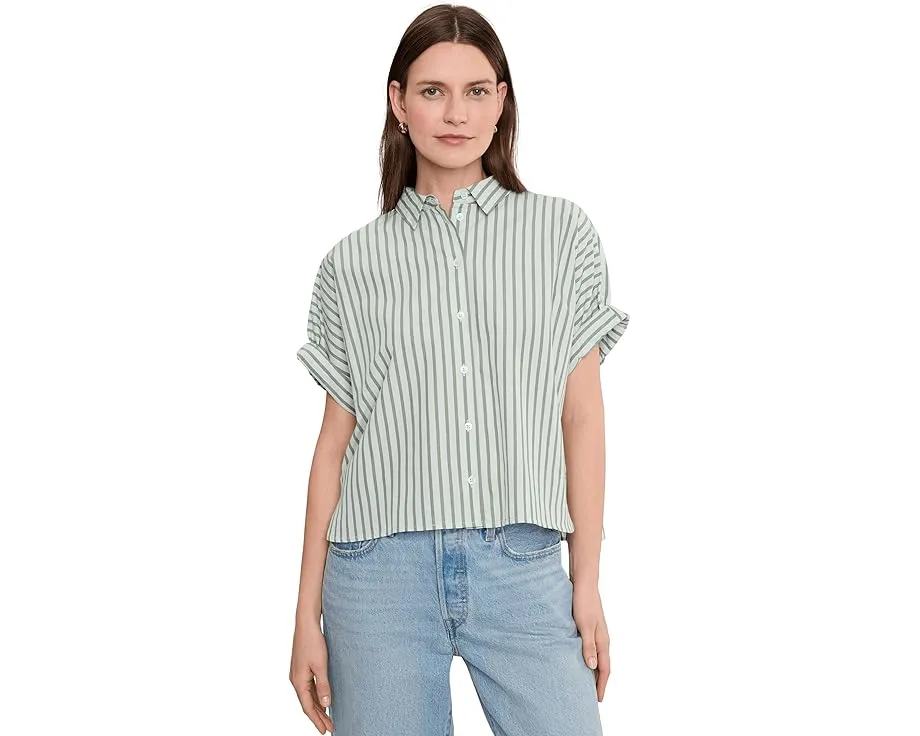 Lilla P Полосатая oversize рубашка долман с застежкой на пуговицы