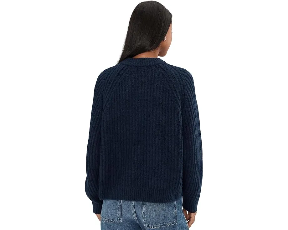 Уютный свитер Madewell Stevie с воротником-гольф из меланжевой хлопковой пряжи