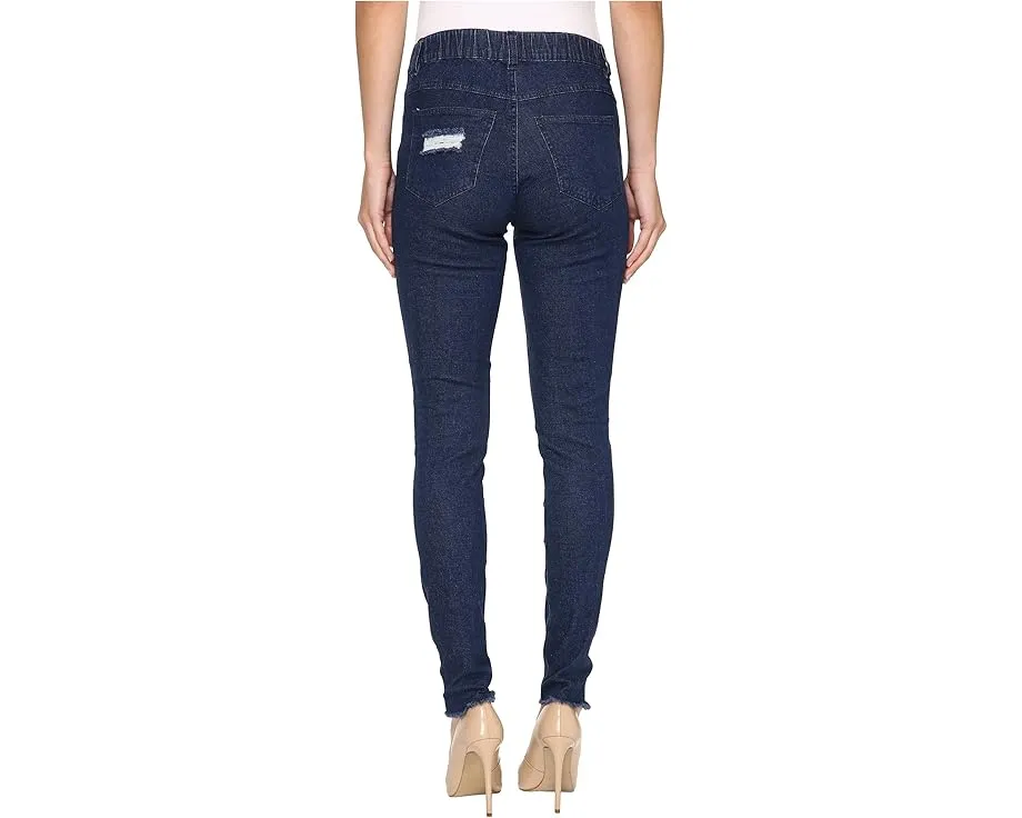 Джинсовые леггинсы HUE Ripped Knee Denim с эффектом потертостей