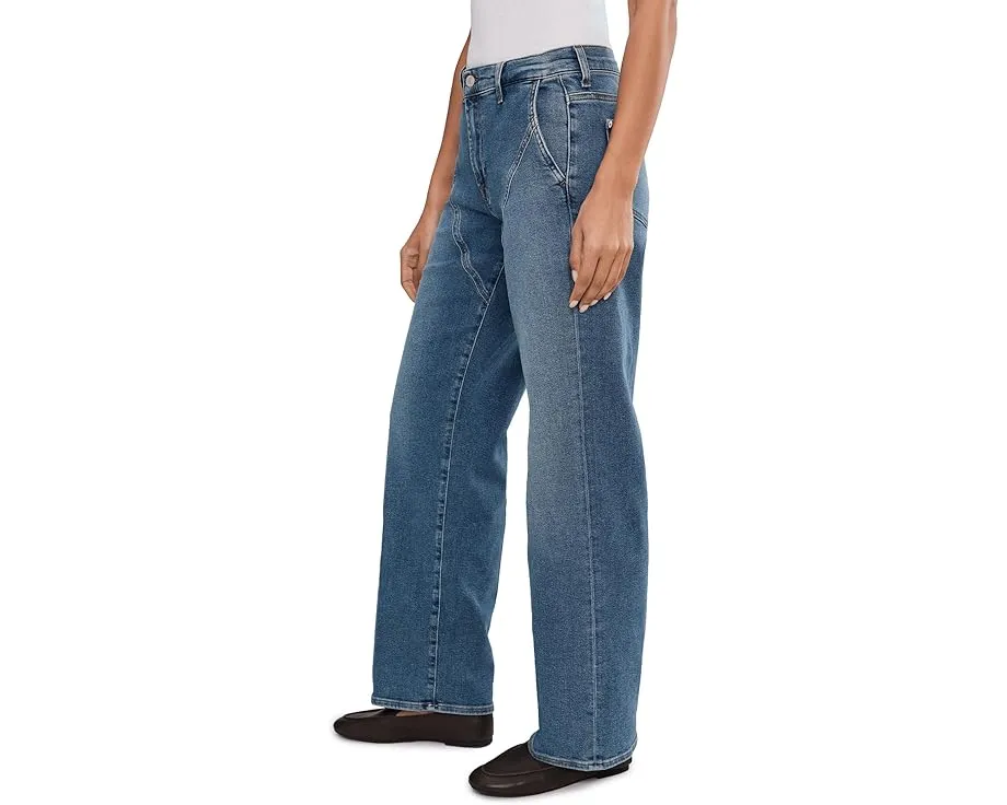 Джинсы 7 For All Mankind Stovepipe Straight с высокой посадкой и укороченным штанином