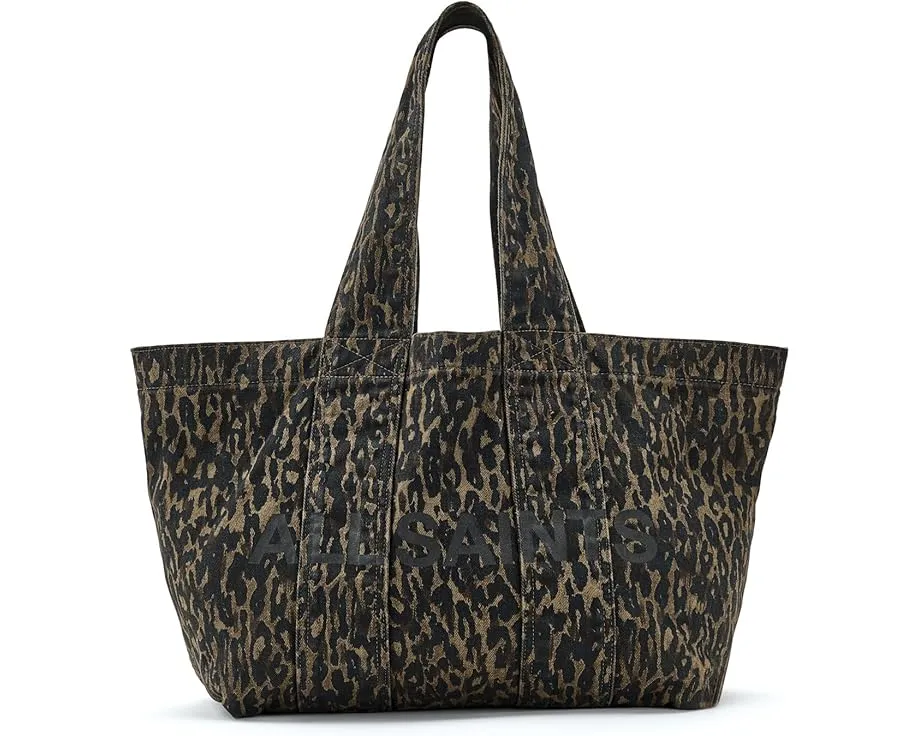 Izzy Leopard Denim Tote