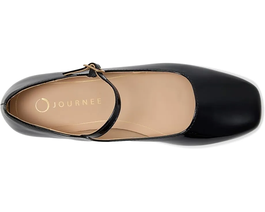 Балетки Journee Collection Carrie с ремешком и пряжкой из велюровой замши