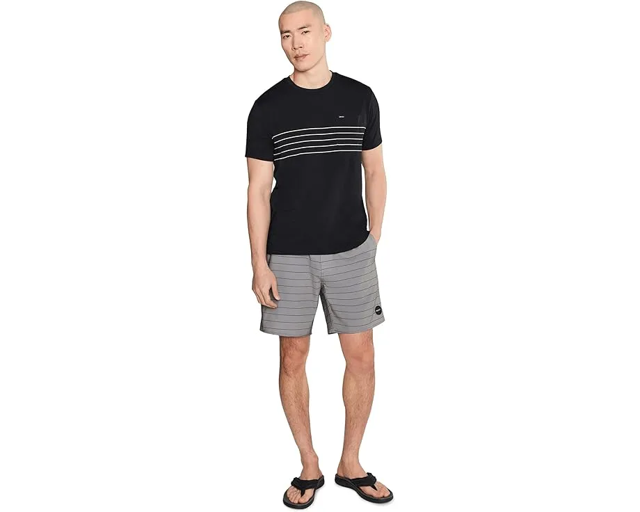 Футболка RVCA Balance Pocket Stripe Tee с карманом и влагоотводящей тканью