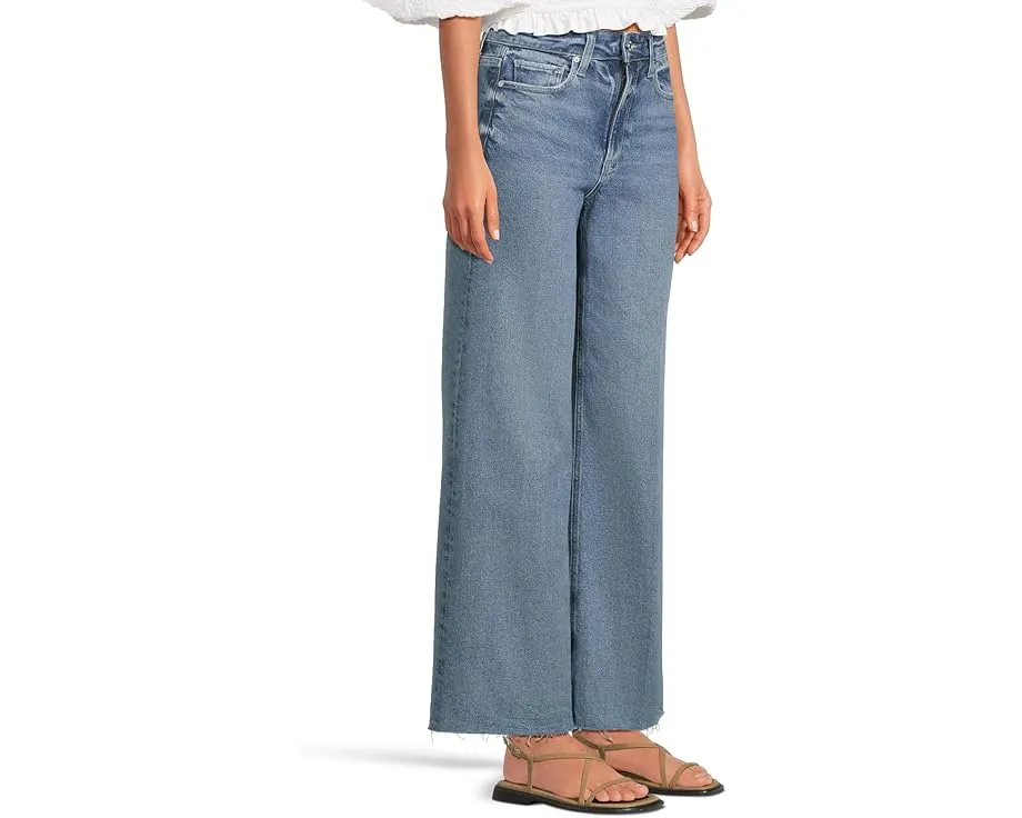 Джинсы Paige Anessa с необработанным краем и широкими штанинами