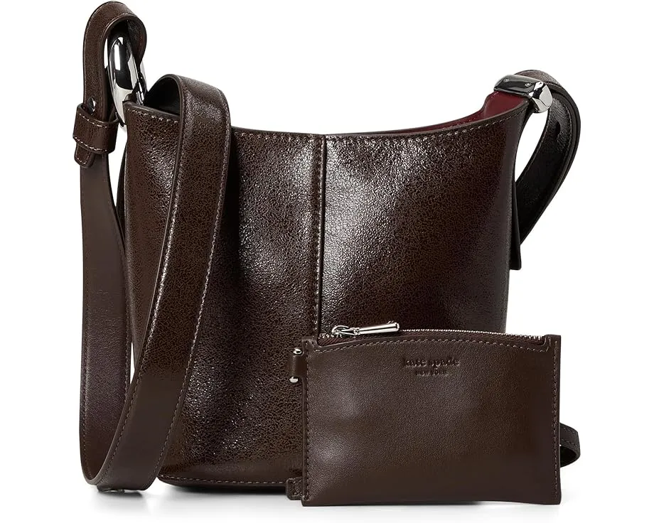 Мини-сумка-ведро Halo из глянцевой кожи на съемном ремне Kate Spade New York