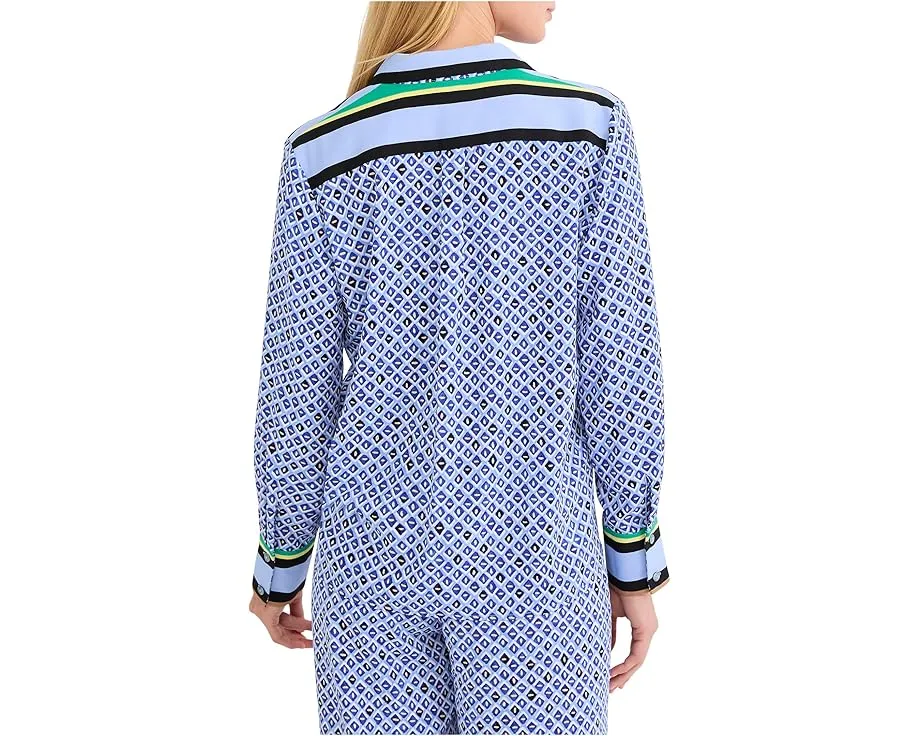 Рубашка NIC+ZOE Petite с мозаичной отделкой и принтом