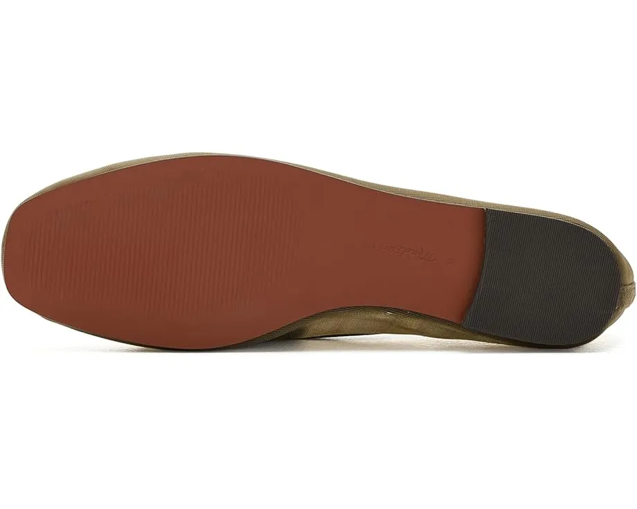 Балетки Madewell Greta Lace-Up из сетки с квадратным носком и ремешком