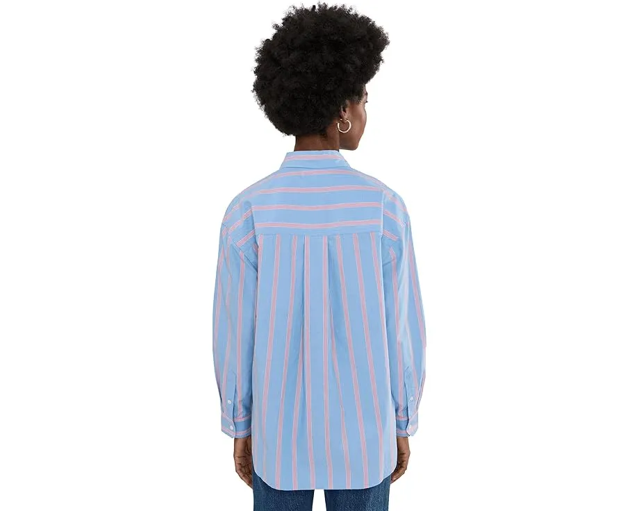 Madewell рубашка Easy Shirt из поплина в полоску