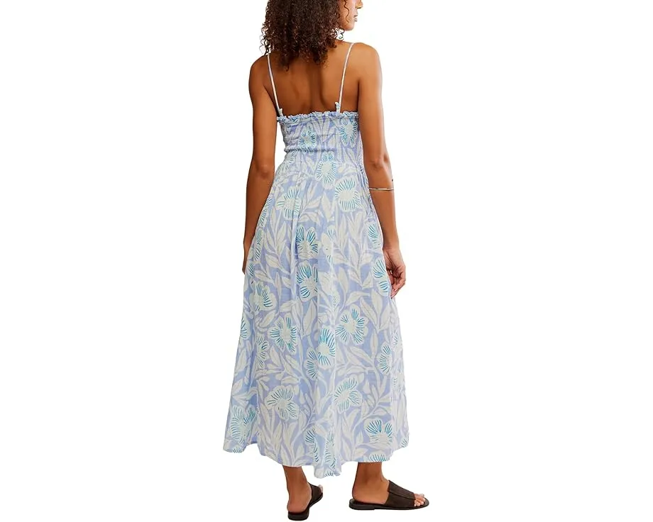 Платье миди Free People Sweet Nothings с цветочным принтом и оборками