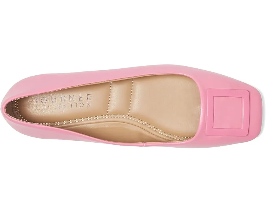 Балетки Zimia с квадратным носком и фурнитурой из искусственной кожи