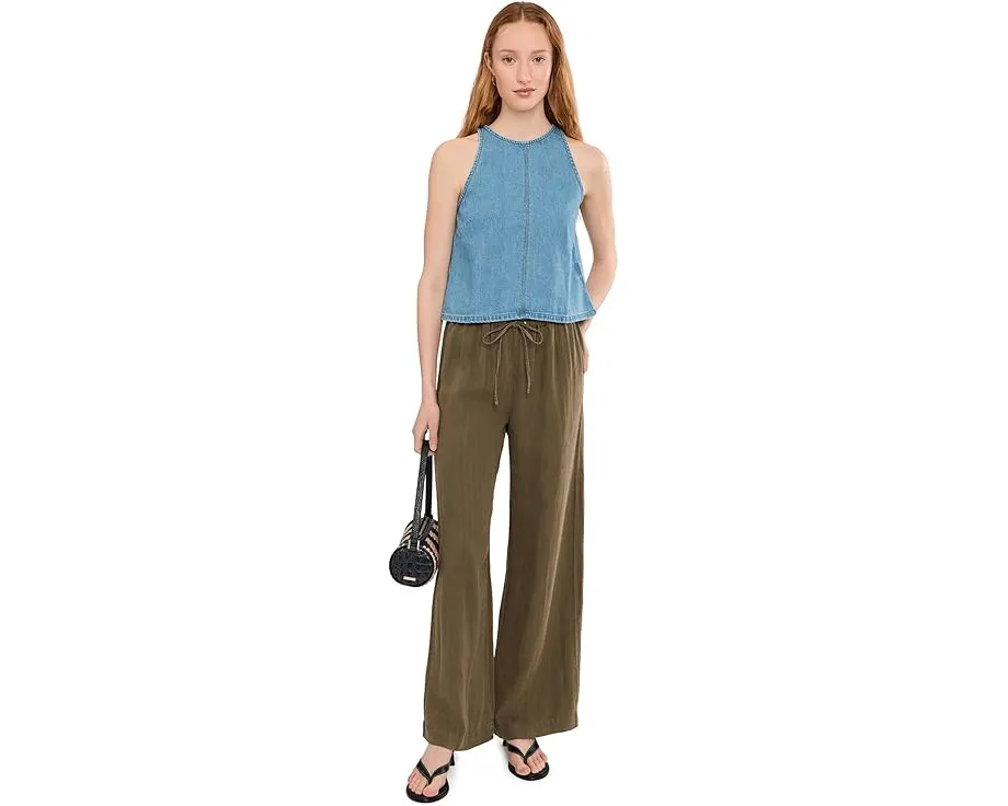 Топ Madewell Airy Denim Halter Shell с завязками на шее